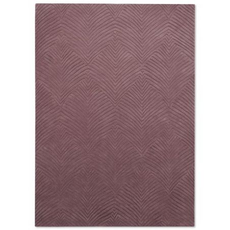 Tapis de salon prestige en laine Folia 2.0 Vieux Rose Wedgwood