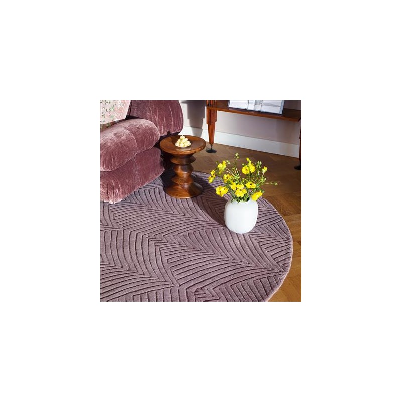 Tapis de salon prestige en laine Folia 2.0 Vieux Rose Wedgwood SALON