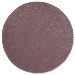 Tapis de salon prestige rond en laine Folia 2.0 Vieux Rose Wedgwood