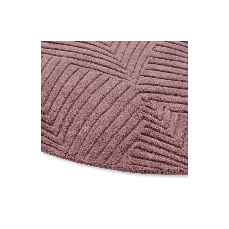 Tapis de salon prestige rond en laine Folia 2.0 Vieux Rose Wedgwood chambre
