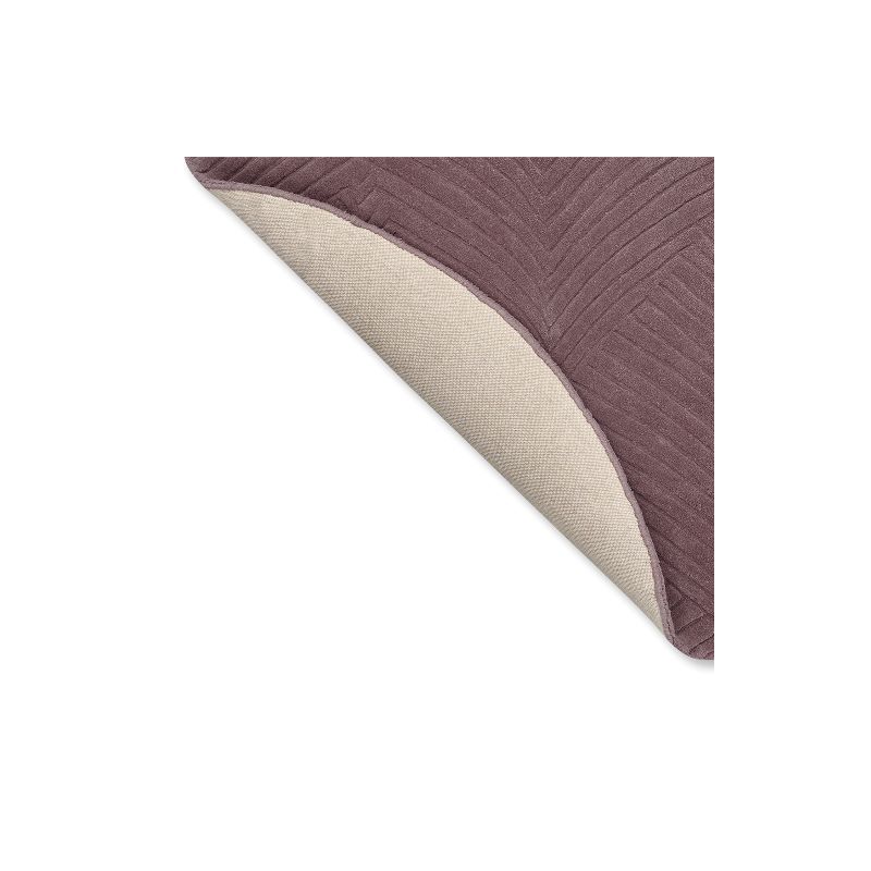 Tapis de salon prestige rond en laine Folia 2.0 Vieux Rose Wedgwood bureau