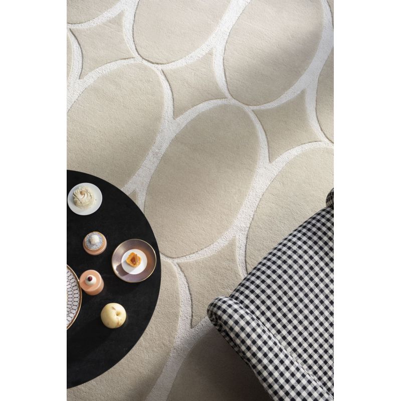 Tapis de salon pure laine Renaissance beige Wedgwood fauteuil