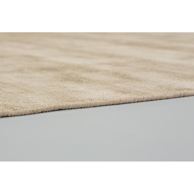 Tapis fait main en viscose beige Alessa