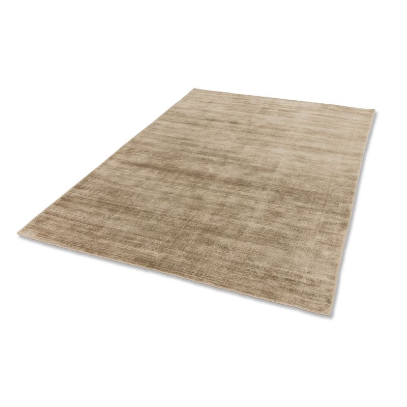 Tapis fait main en viscose beige Alessa