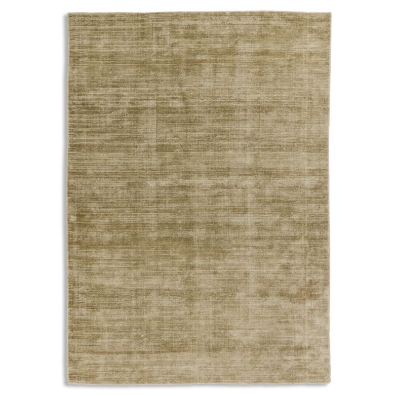 Tapis fait main en viscose beige Alessa