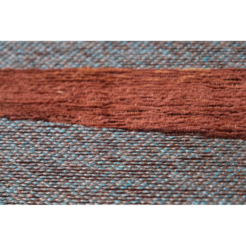 Tapis de Salon tissé plat Prestige Bamboo Azur Gold detail