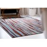 Tapis de Salon tissé plat Prestige Bamboo Azur Gold séjour