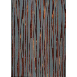 Tapis de Salon tissé plat Prestige Bamboo Azur Gold design