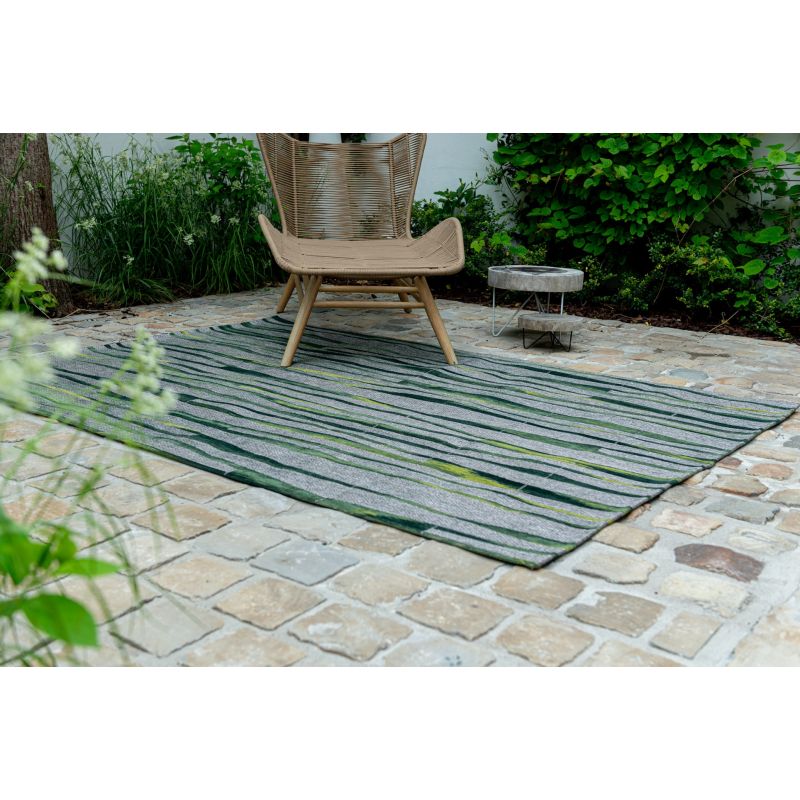 Tapis de Salon tissé plat haut de gamme Bamboo Dwarf Green