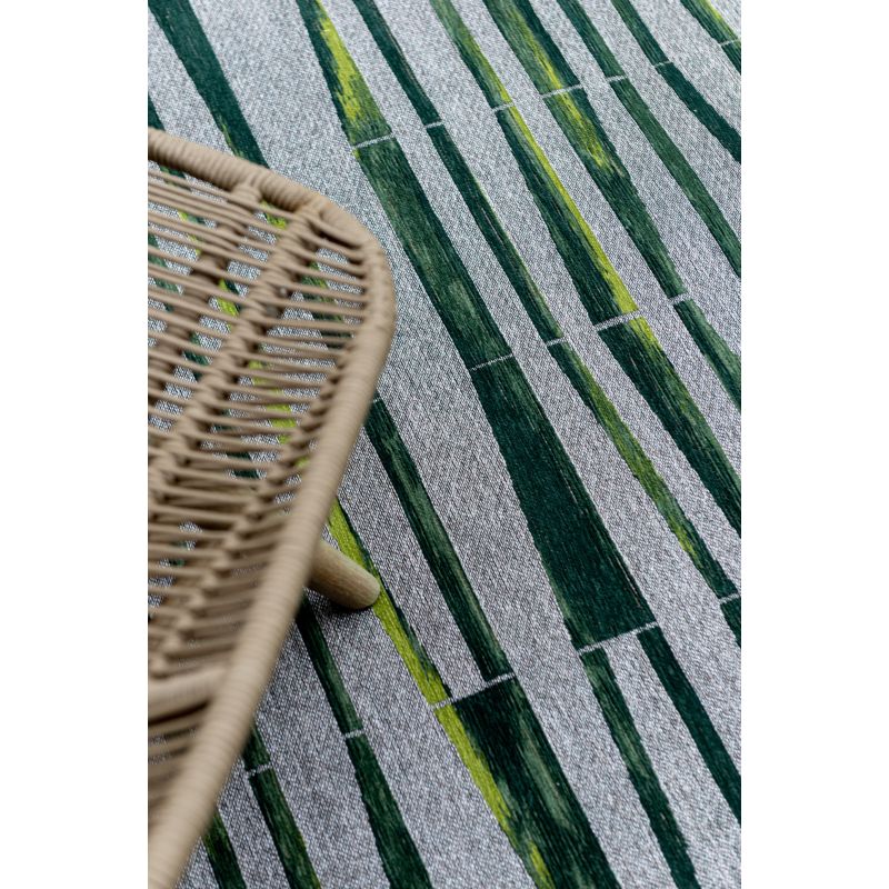 Tapis de Salon tissé plat haut de gamme Bamboo Dwarf Green