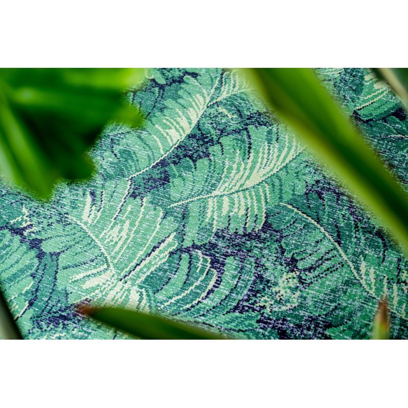 Tapis de Salon tissé plat Manaus Green Eyes tropical