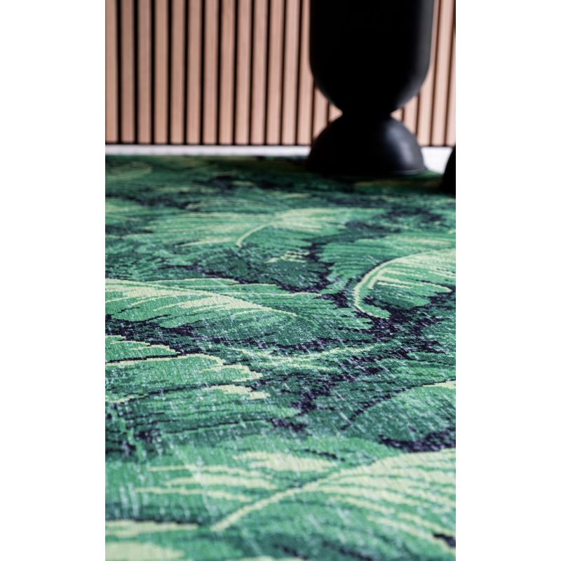 Tapis de Salon tissé plat Manaus Green Eyes plantes