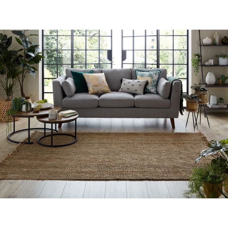 Tapis Indoor/outdoor en jute Sarita Boucle naturel