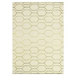 Tapis de salon laine et viscose Arris creme et or Wedgwood bureau