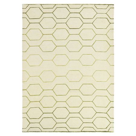 Tapis de salon laine et viscose Arris creme et or Wedgwood bureau