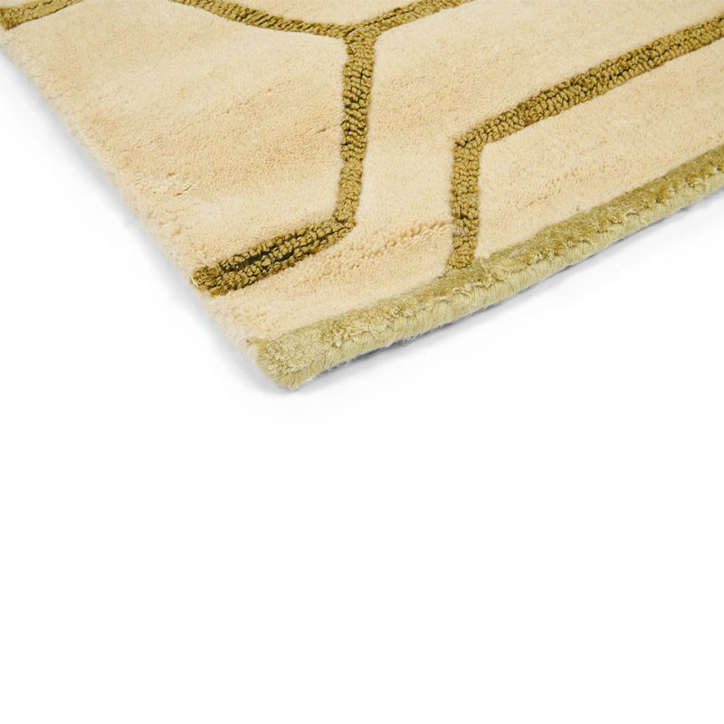 Tapis de salon laine et viscose Arris creme et or Wedgwood séjour