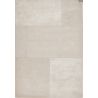 Tapis de salon moderne en laine et viscose tufté main Luxembourg Ivoire