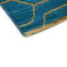 Tapis de salon laine et viscose Arris bleu et or Wedgwood chambre