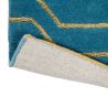 Tapis de salon laine et viscose Arris bleu et or Wedgwood tufté