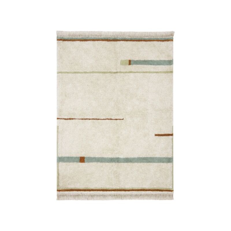 Tapis Lavable Lanes Vintage Bleu