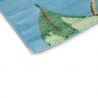 Tapis de salon graphique laine et viscose Hummingbird BleuWedgwood