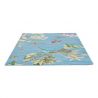 Tapis de salon graphique laine et viscose Hummingbird Bleu Wedgwood sejour
