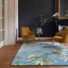 Tapis de salon graphique laine et viscose Hummingbird Bleu Wedgwood SALON