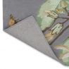 Tapis de salon fleuri laine et viscose Hummingbird Gris Wedgwood zoom