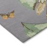 Tapis de salon fleuri laine et viscose Hummingbird Gris Wedgwood chambre