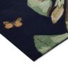 Tapis de salon fleuri laine et viscose Hummingbird Bleu Marine Wedgwood bureau