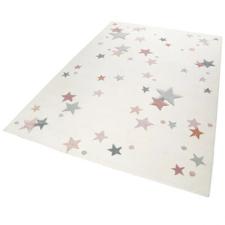 Tapis chambre enfant étoile bleu et rose Jonne Tapis chambre enfant étoile bleu et rose Jonne