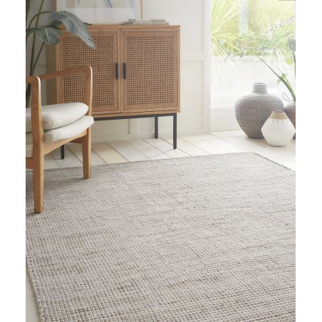Tapis tissé main en PET Recyclé Gabrielle Naturel Tapis tissé main en PET Recyclé Gabrielle Naturel