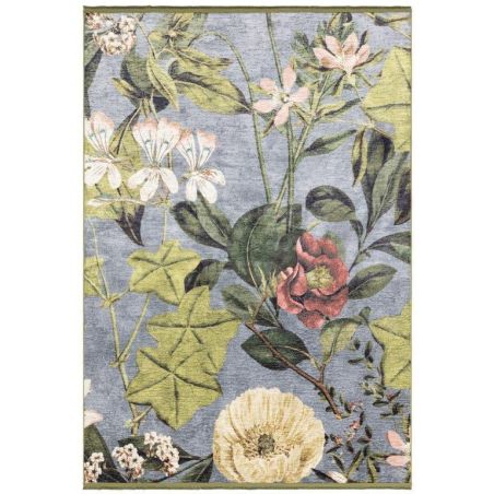 Tapis de salon fleuris Passiflore Mineral