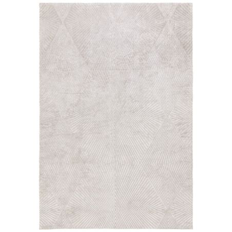 Tapis design viscose haut de gamme BLAIZE Gris Silver chambre