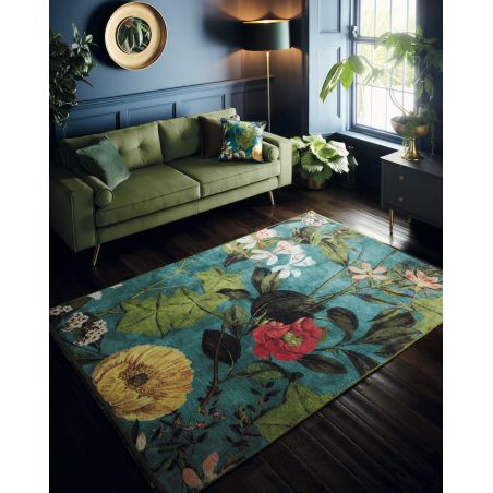 Tapis de salon fleuri Passiflore Kingfisher Tapis de salon fleuri Passiflore Kingfisher