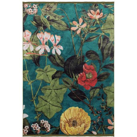 Tapis de salon fleuri Passiflore Kingfisher