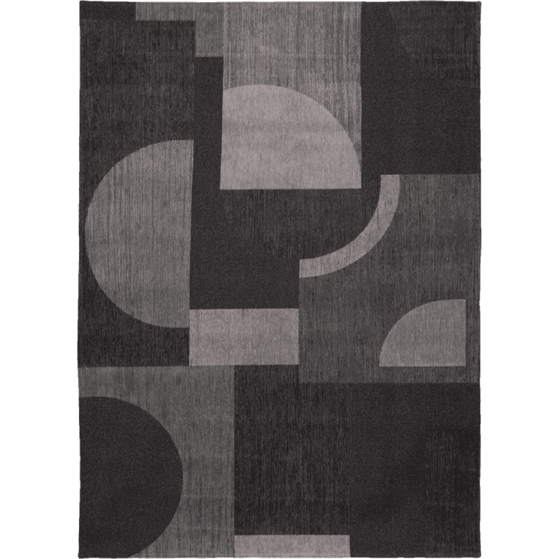 Tapis tissé plat haut de gamme Bauhaus Avant Garde Noir 