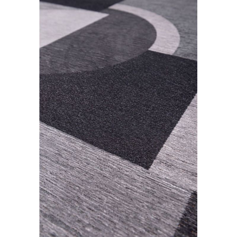 Tapis tissé plat haut de gamme Bauhaus Avant Garde Noir 