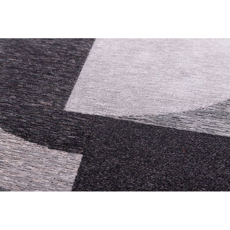 Tapis tissé plat haut de gamme Bauhaus Avant Garde Noir 