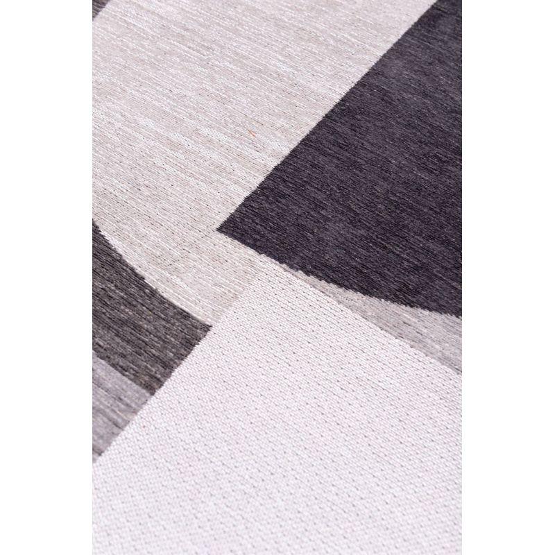 Tapis tissé plat haut de gamme Bauhaus Ivory Blanc