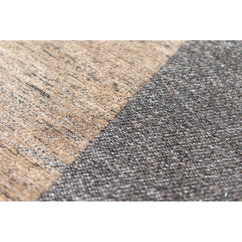 Tapis tissé plat haut de gamme Bauhaus Leather Brun detail