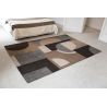 Tapis tissé plat haut de gamme Bauhaus Leather Brun chambre