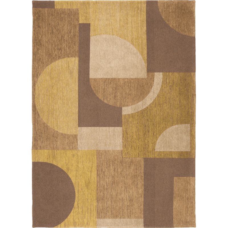 Tapis tissé plat haut de gamme Bauhaus Honey Gold Or salon