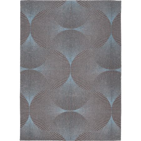 Tapis moderne tissé plat Kimono Chirimen Blue Tapis moderne tissé plat Kimono Chirimen Blue