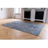 Tapis moderne tissé plat Kimono Chirimen Blue bureau