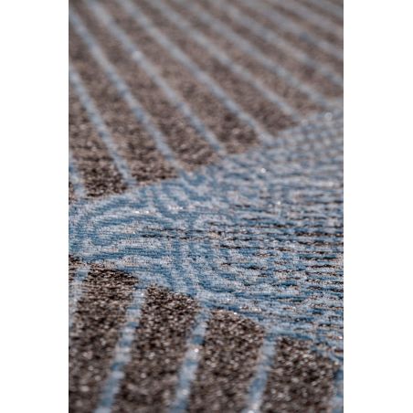 Tapis moderne tissé plat Kimono Chirimen Blue flipo Tapis moderne tissé plat Kimono Chirimen Blue flipo