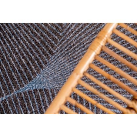 Tapis moderne tissé plat Kimono Chirimen Blue design Tapis moderne tissé plat Kimono Chirimen Blue design