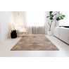 Tapis moderne tissé platKimono Rinzu Gold salon