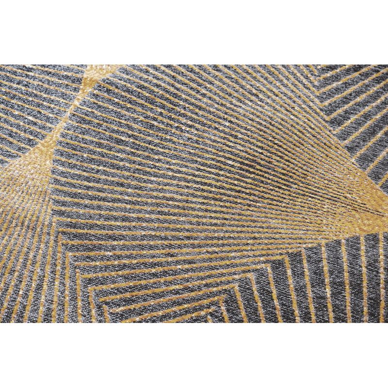 Tapis moderne tissé plat Kimono Rinzu Gold détail