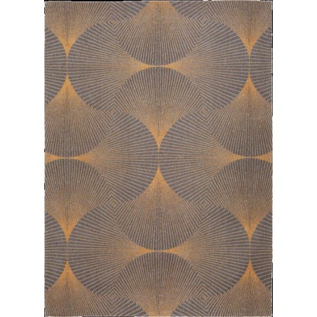 Tapis moderne tissé plat Kimono Rinzu Gold design